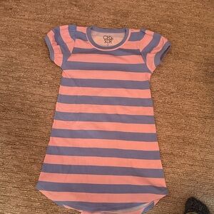 Chaser Pink & light blue  Stripe Girls' Casual Dress